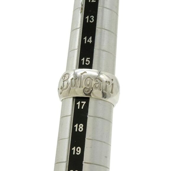 Pre Loved bvlgari Etched Silver Band Ring Women metallic | silver Rings - Picture 6 of 7